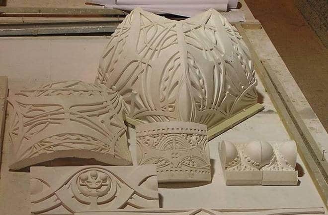 O GFRC pode ser usado para criar ornamental de concreto durável e extremamente detalhado.