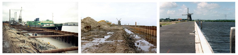 Nivelamento de enchimento com Concreto Celular ECOPORE na construção portos marítmos e pluviais.