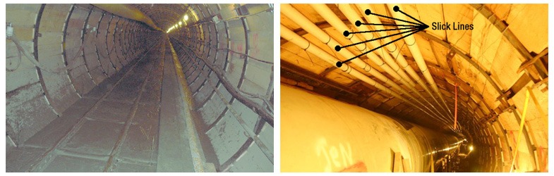 Proteção da linhas de tubos com Concreto Celular.