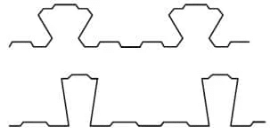 Forma Steel-Deck do tipo Perfilado Re-Entrante