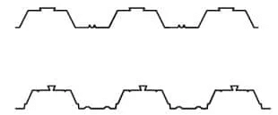 Forma Steel-Deck do tipo Perfilado Trapezoidal ou de Calha Aberta